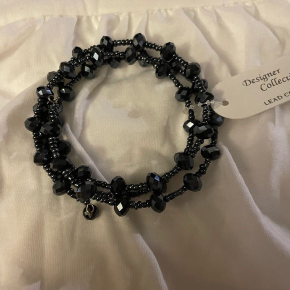 Coil Beaded Bracelet (black/onyx Color) - Picture 2 of 4